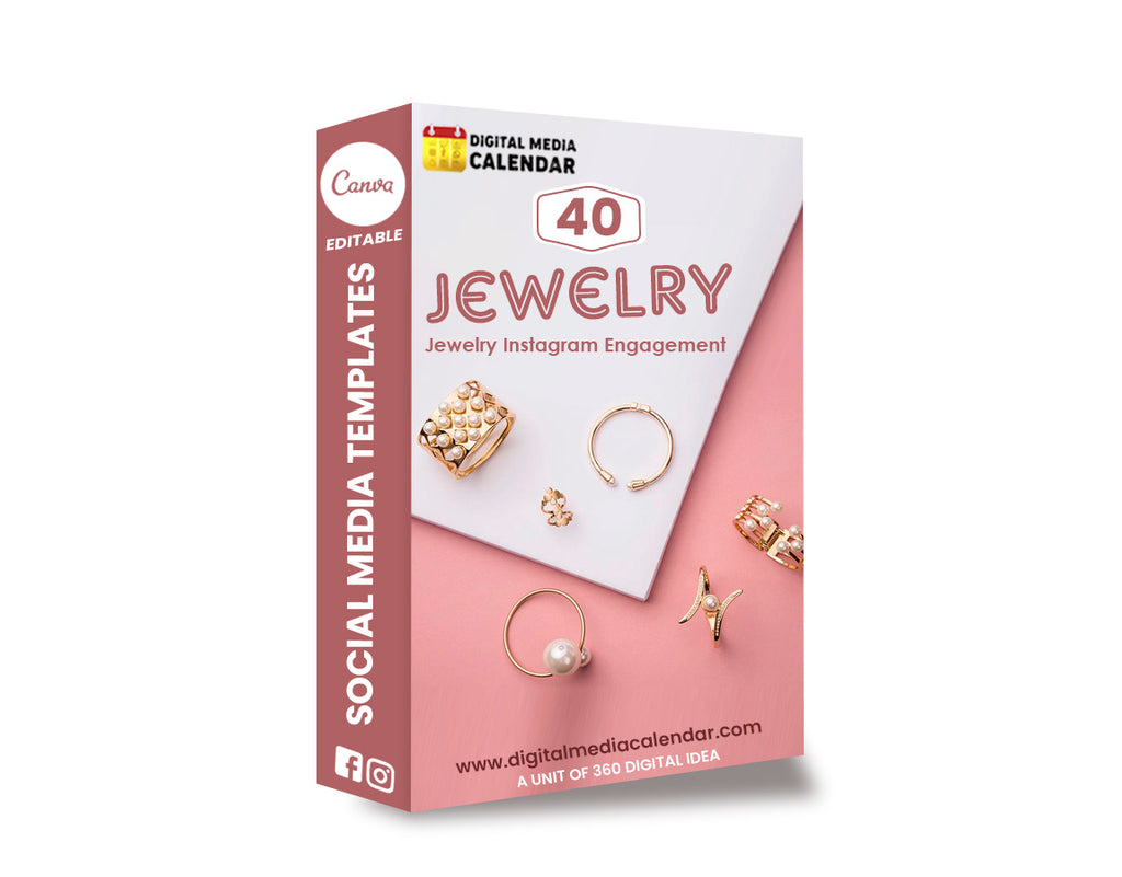 30 Jewelry Instagram Engagement Booster Posts Canva Templates