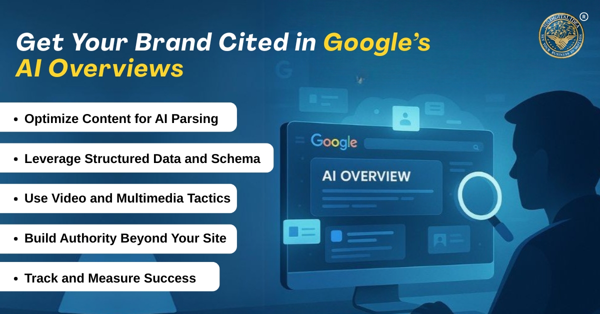 how to cited your business in google AI overviews